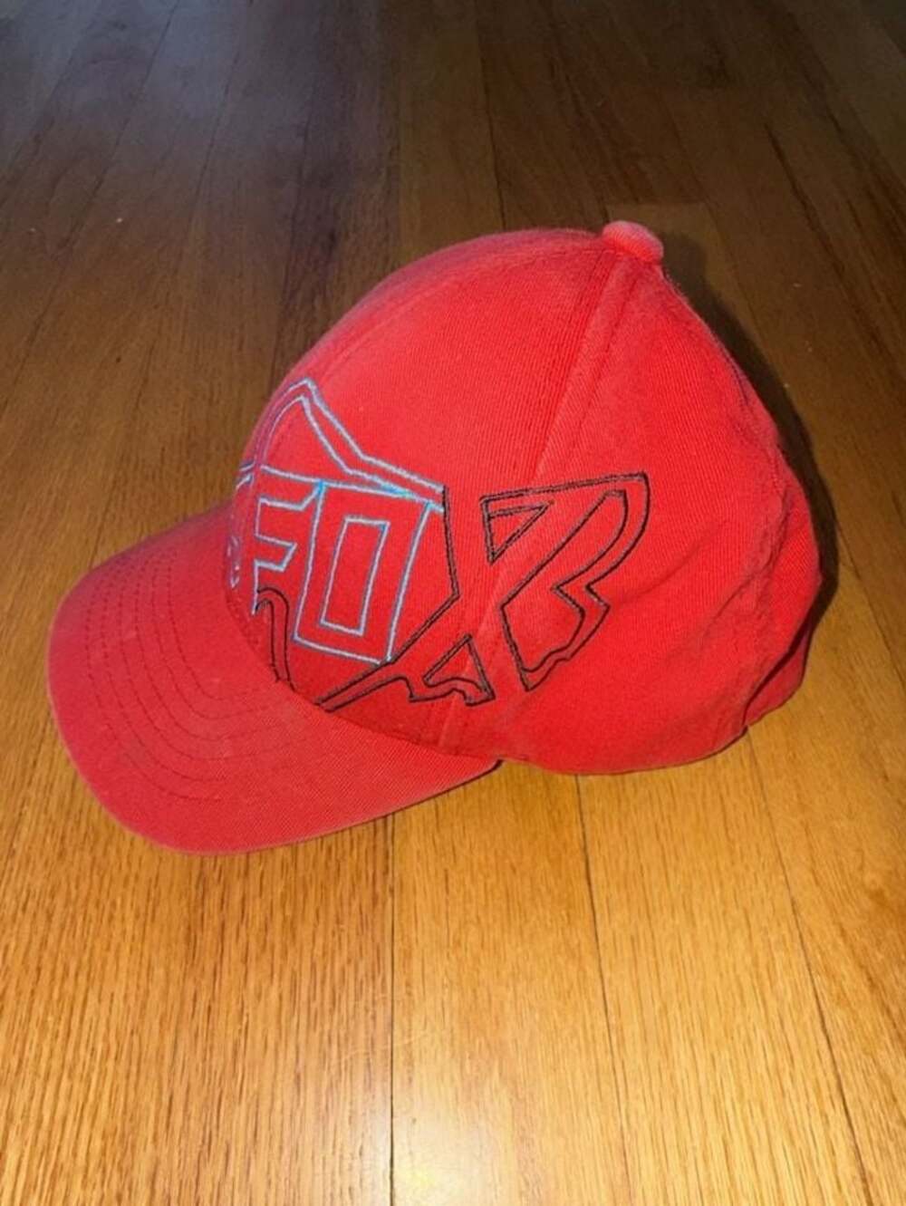 Fox Racing Youth Flexfit Hat Red Embroidered Logo Motocross Baseball Cap OSFM